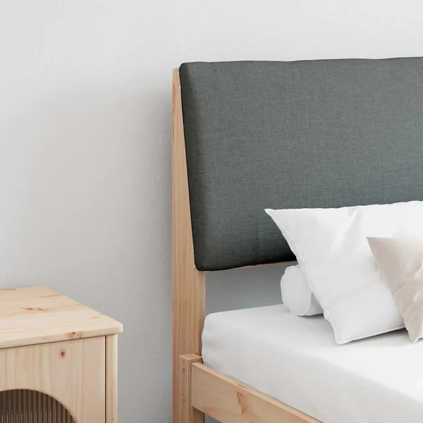 Tête de lit capitonnée Gris foncé 180 cm Pin massif