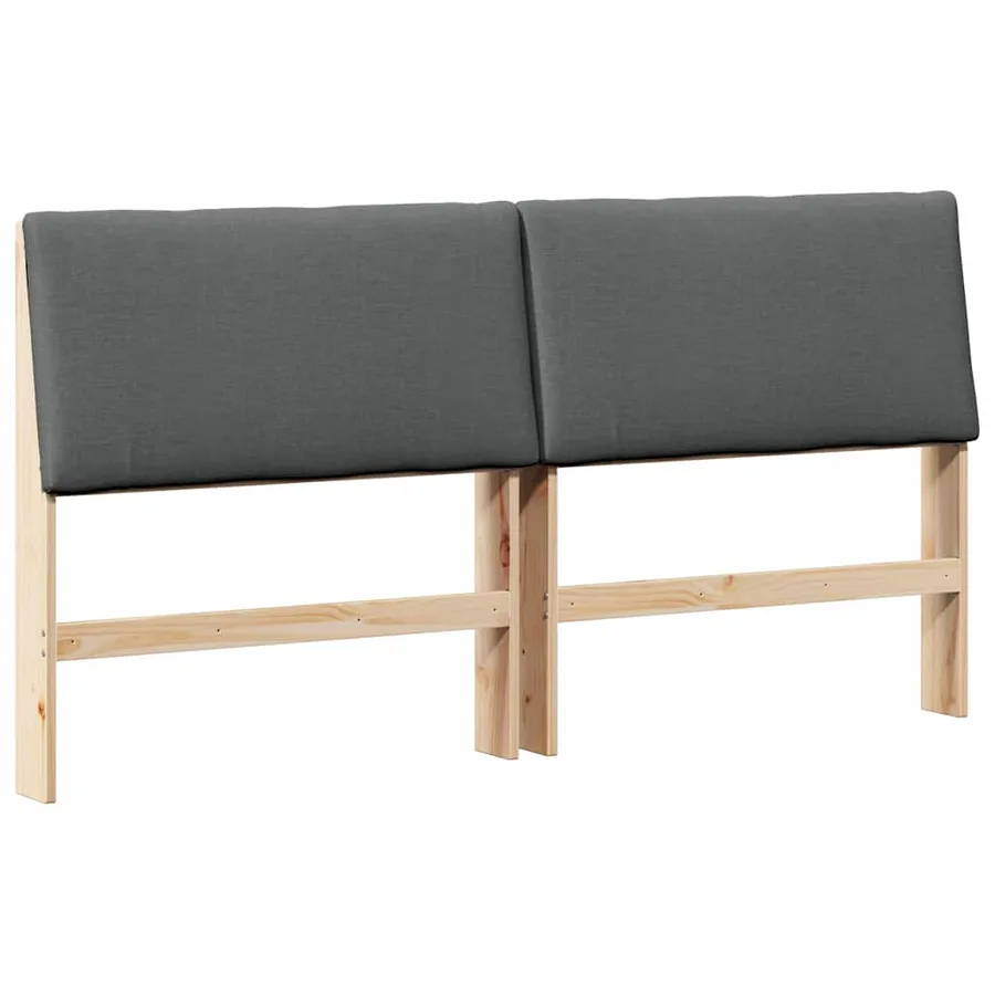 Tête de lit capitonnée Gris foncé 180 cm Pin massif - 2
