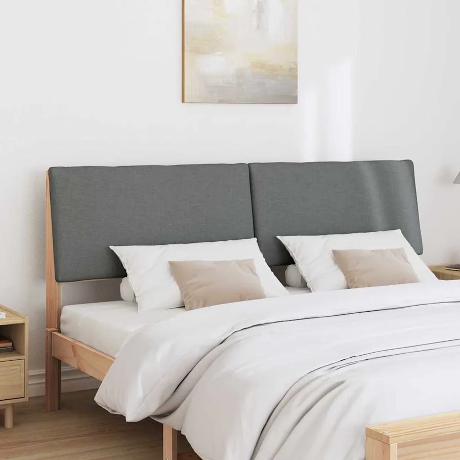 Tête de lit capitonnée Gris foncé 180 cm Pin massif - 3