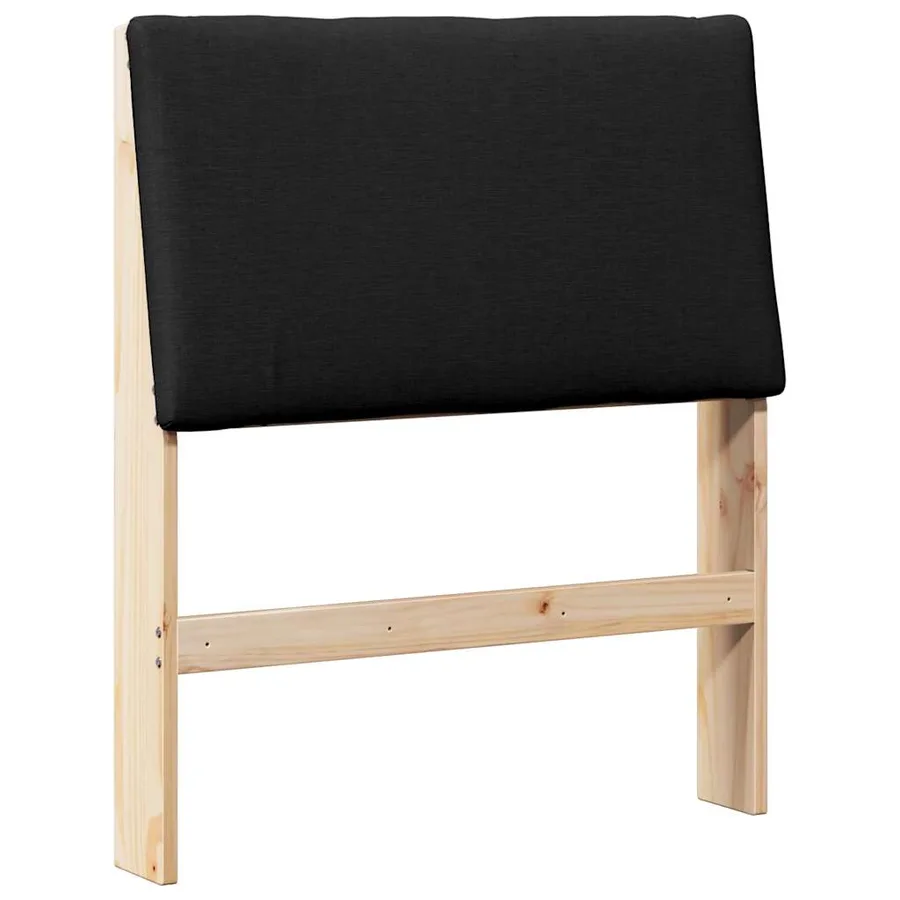Tête de lit capitonnée Noir 75 cm Pin massif - 2