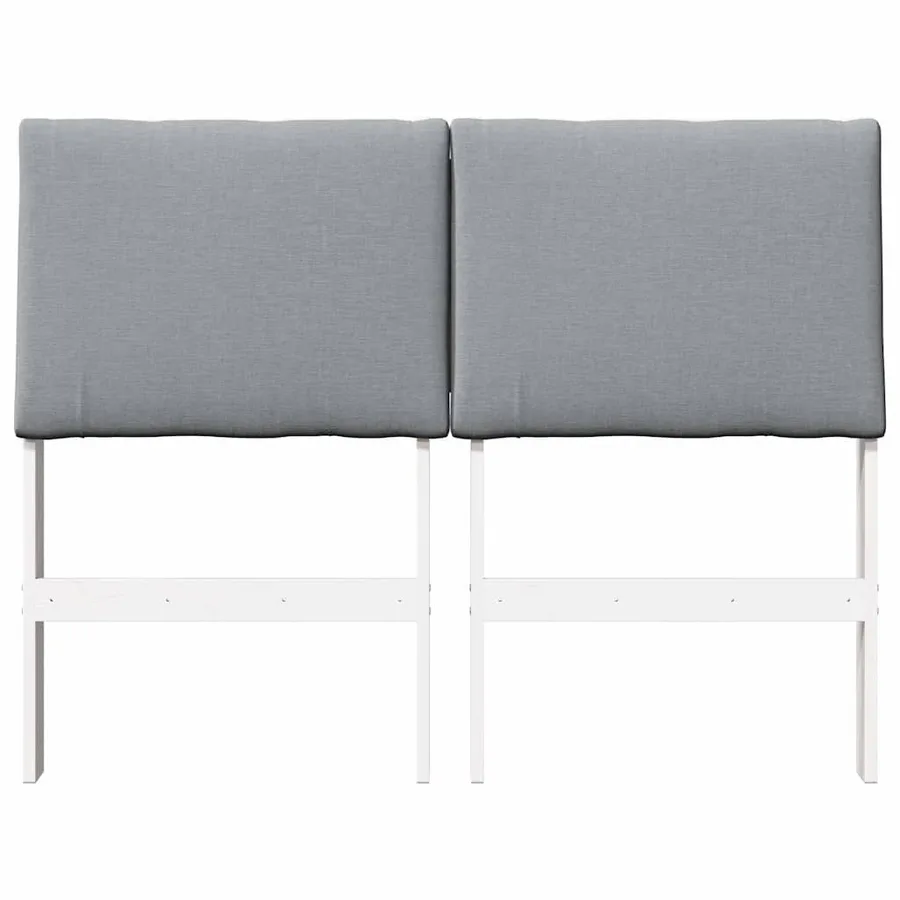 Tête de lit capitonnée Gris clair 120 cm Pin massif - 4