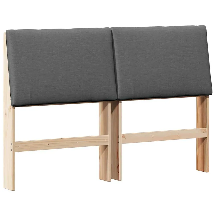 Tête de lit capitonnée Gris foncé 140 cm Pin massif - 2