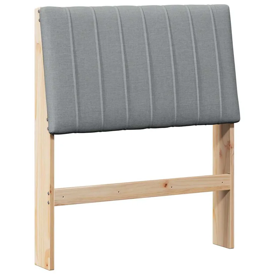 Tête de lit capitonnée Gris clair 80 cm Pin massif - 2