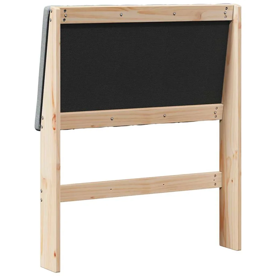 Tête de lit capitonnée Gris clair 80 cm Pin massif - 6