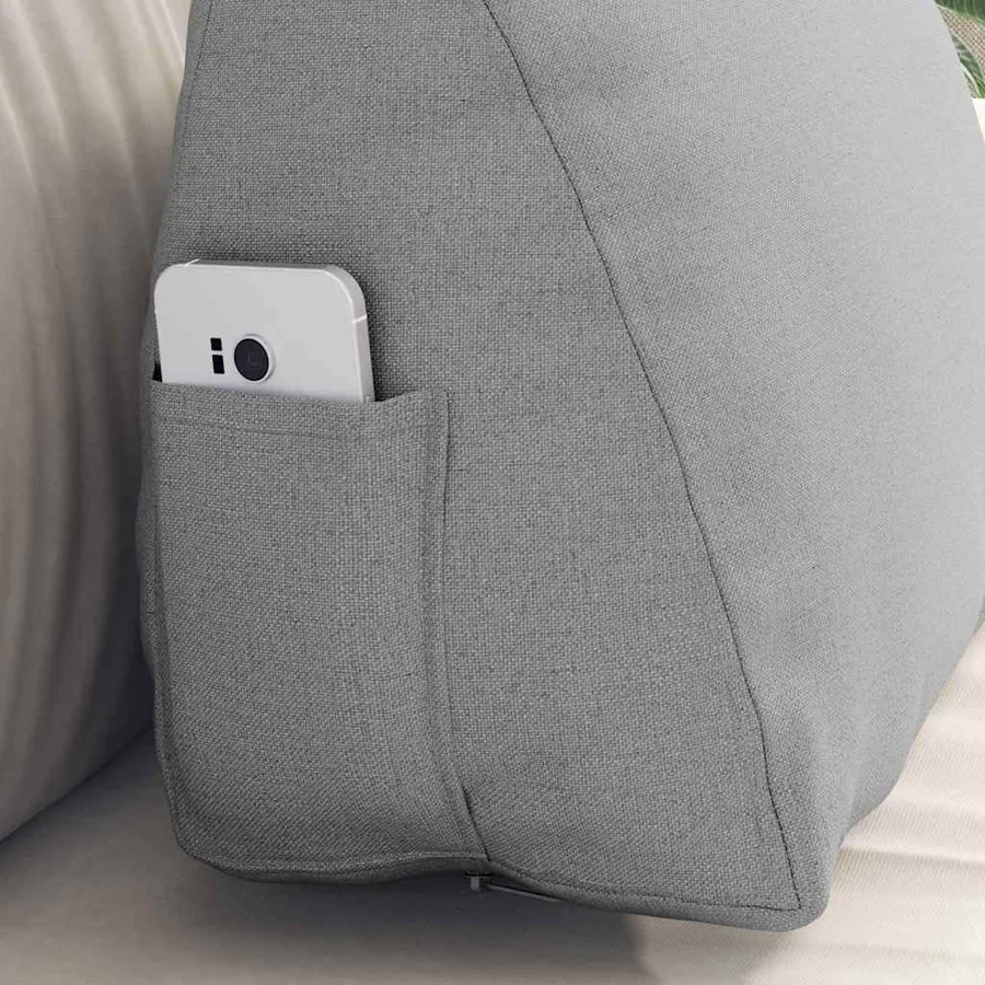 Coussin de Dos Gris nuage 45 x 20 x 35 cm tissu - 5