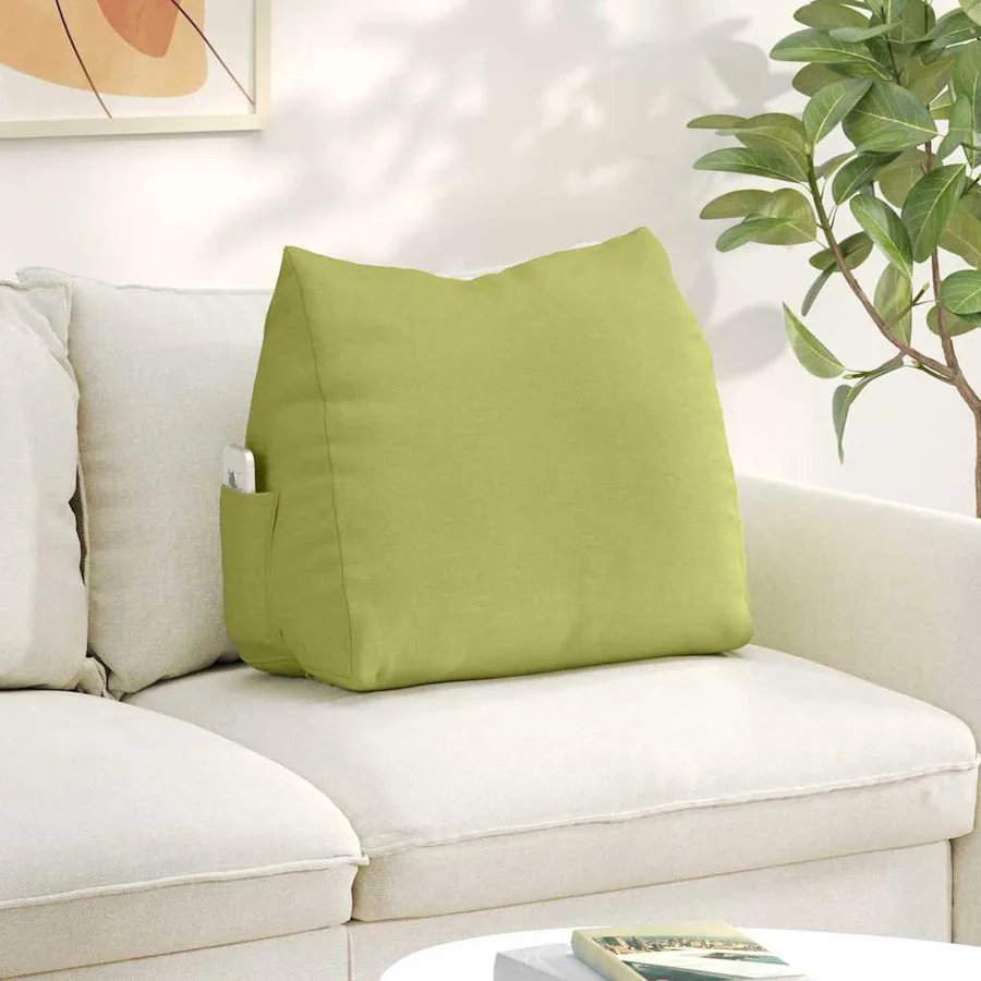 Coussin de Dos Vert clair 60 x 20 x 50 cm tissu