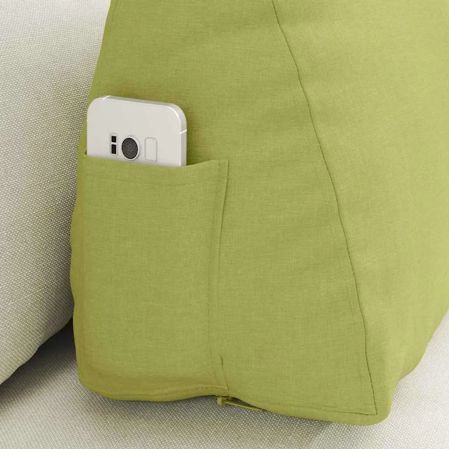 Coussin de Dos Vert clair 60 x 20 x 50 cm tissu - 5