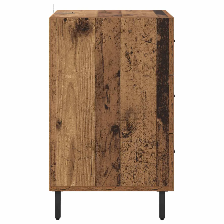 Cabinet de chevet Bois ancien 40 x 40 x 66 cm Bois d'ingénierie - 7