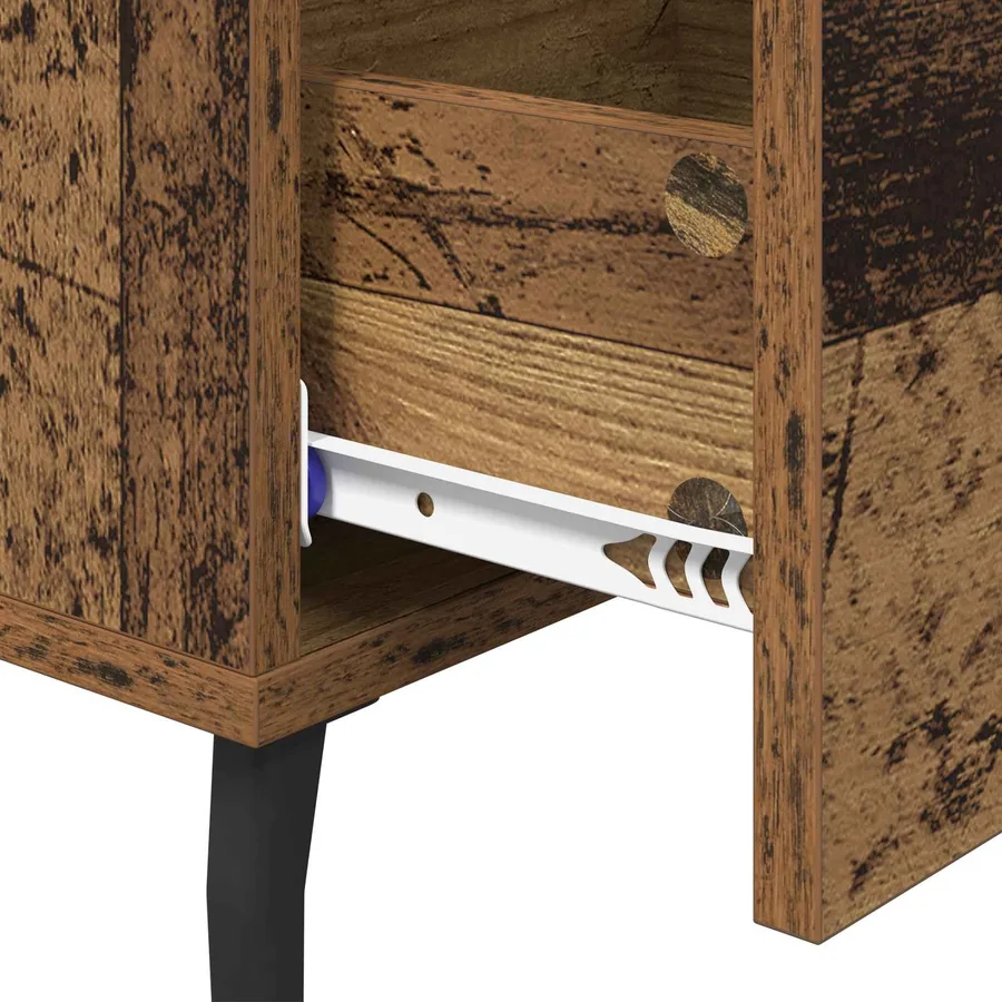 Cabinet de chevet Bois ancien 40 x 40 x 66 cm Bois d'ingénierie - 9