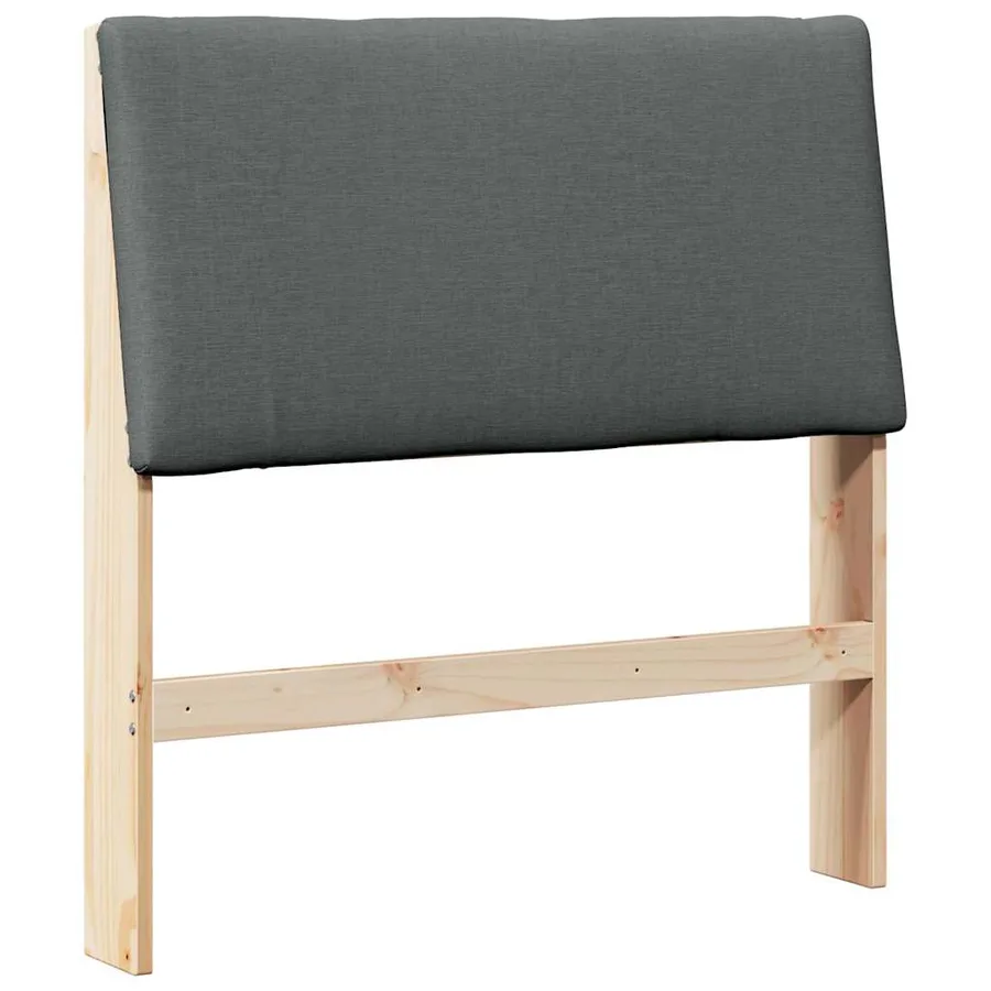 Tête de lit capitonnée Gris foncé 100 cm Pin massif - 2