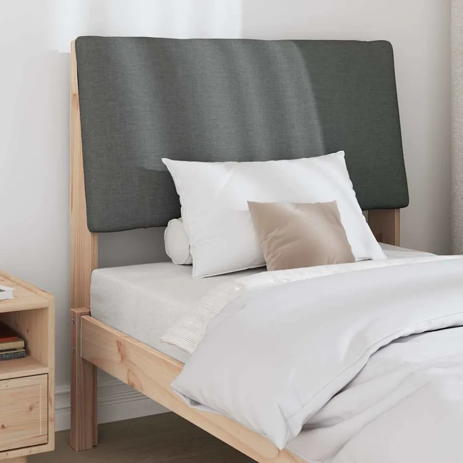 Tête de lit capitonnée Gris foncé 100 cm Pin massif - 3
