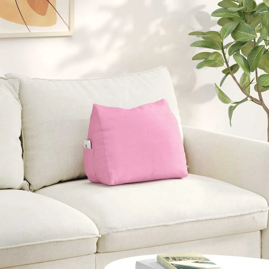 Coussin de Dos Rose 45 x 20 x 35 cm tissu
