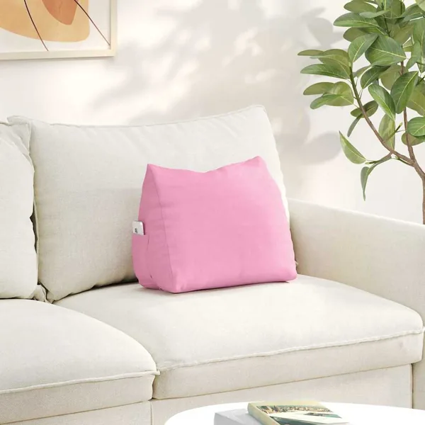 Coussin de Dos Rose 45 x 20 x 35 cm tissu