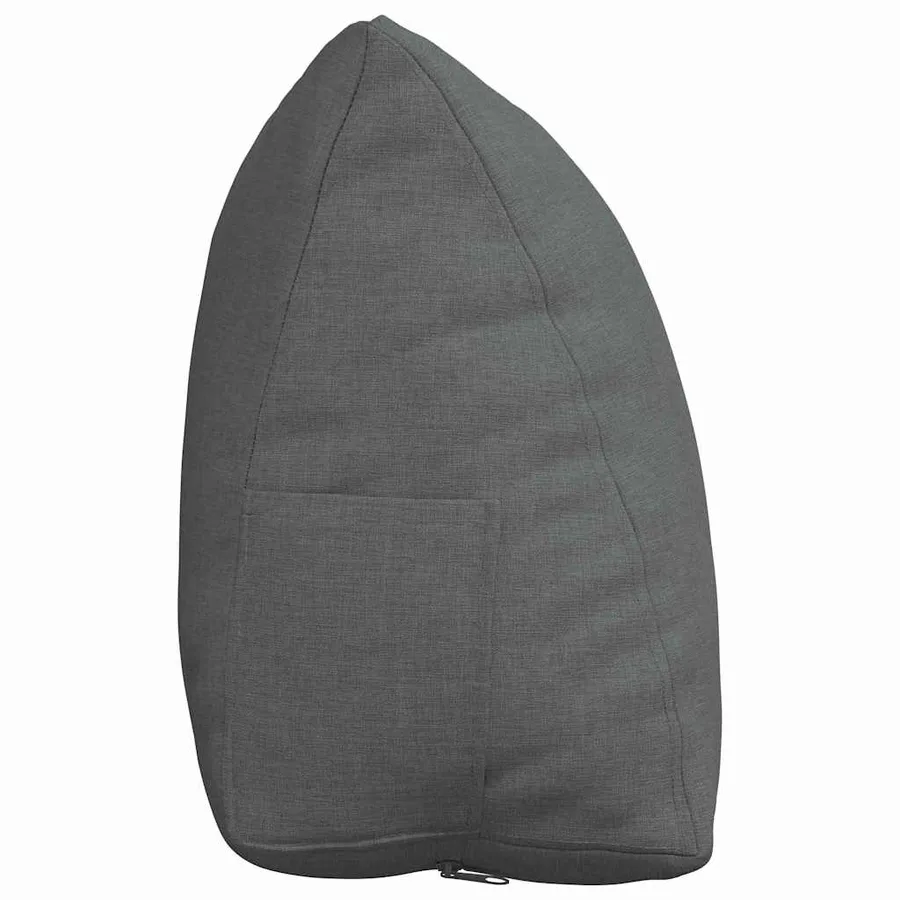Coussin de Dos Gris foncé 45 x 20 x 35 cm tissu - 7