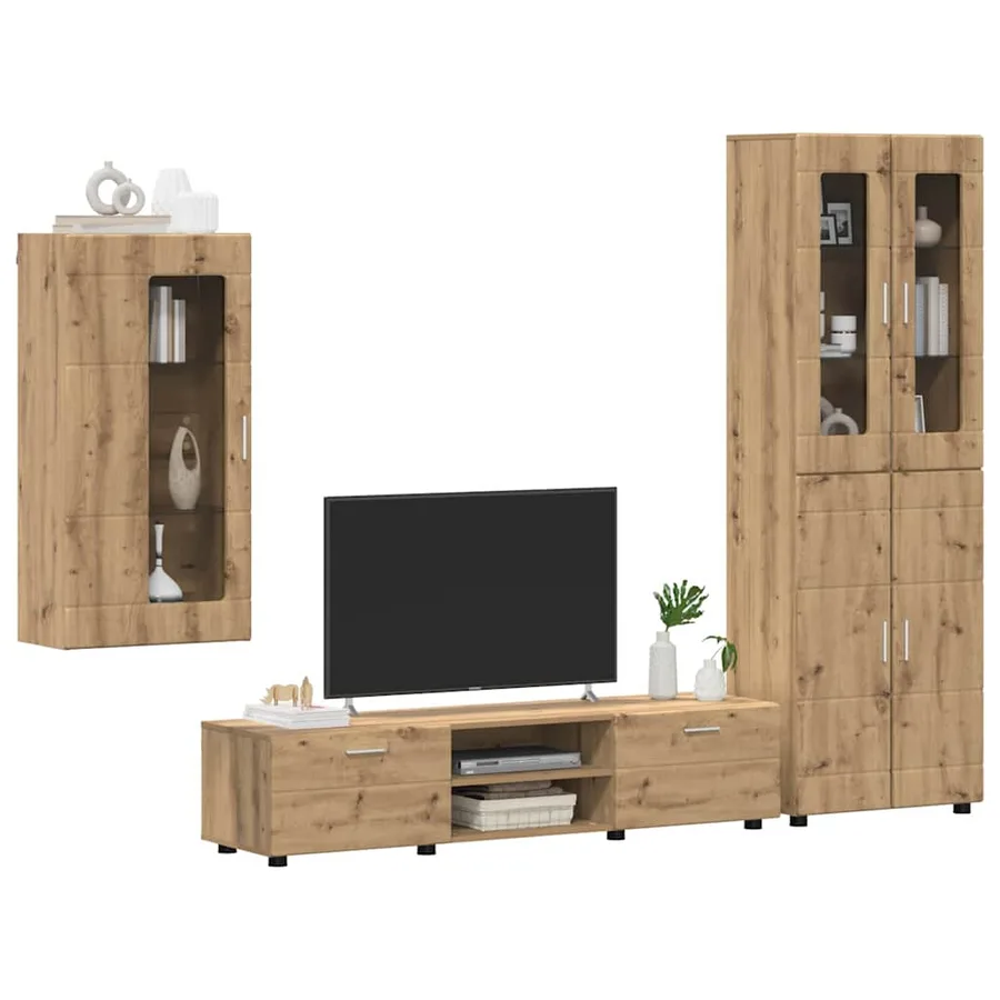 Ensemble meuble TV FLORIN 3 pcs Chêne artisanal - 3
