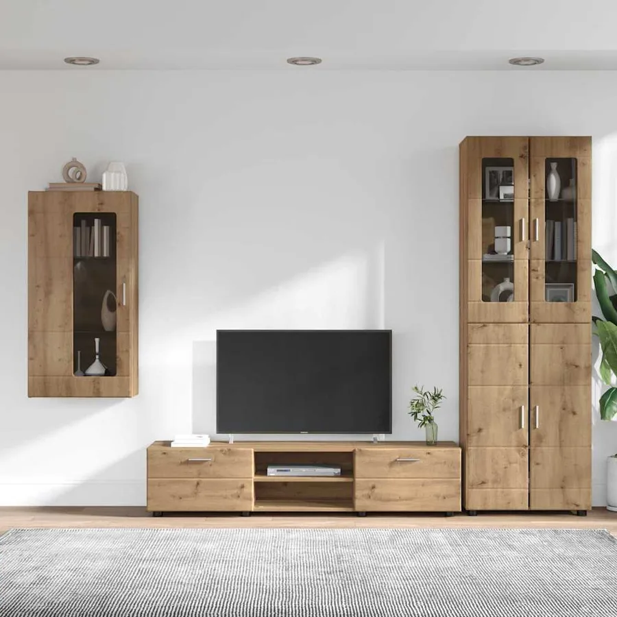 Ensemble meuble TV FLORIN 3 pcs Chêne artisanal - 4