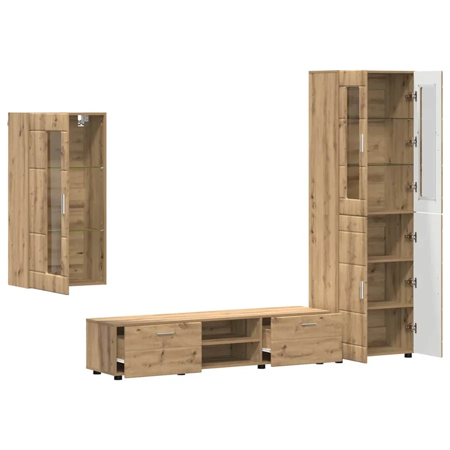 Ensemble meuble TV FLORIN 3 pcs Chêne artisanal - 5
