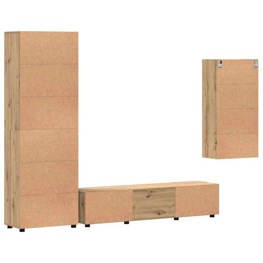 Ensemble meuble TV FLORIN 3 pcs Chêne artisanal - 8