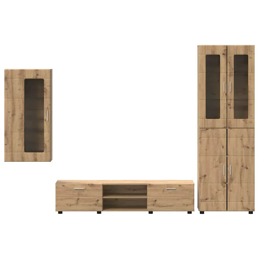 Ensemble meuble TV FLORIN 3 pcs Chêne artisanal - 9