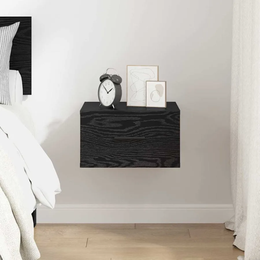 Cabinet de chevet Chêne noir 35 x 35 x 20 cm Bois d'ingénierie - 4