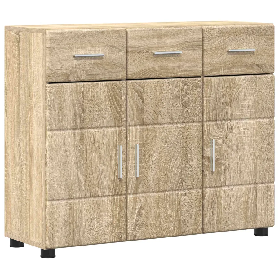 Buffet avec étagère FLORIN Chêne Sonoma 88,5 x 30,5 x 73 cm - 2
