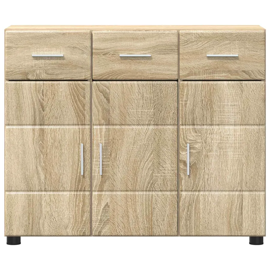 Buffet avec étagère FLORIN Chêne Sonoma 88,5 x 30,5 x 73 cm - 6