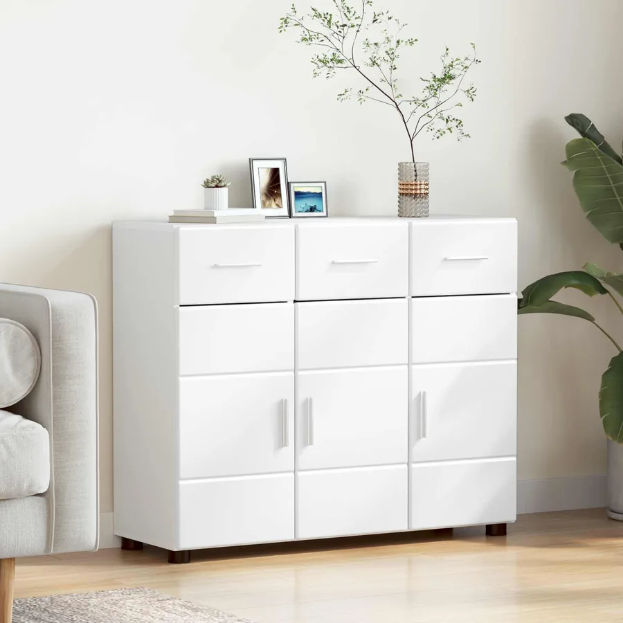 Buffet FLORIN Blanc 88,5 x 30,5 x 73 cm Bois d'ingénierie