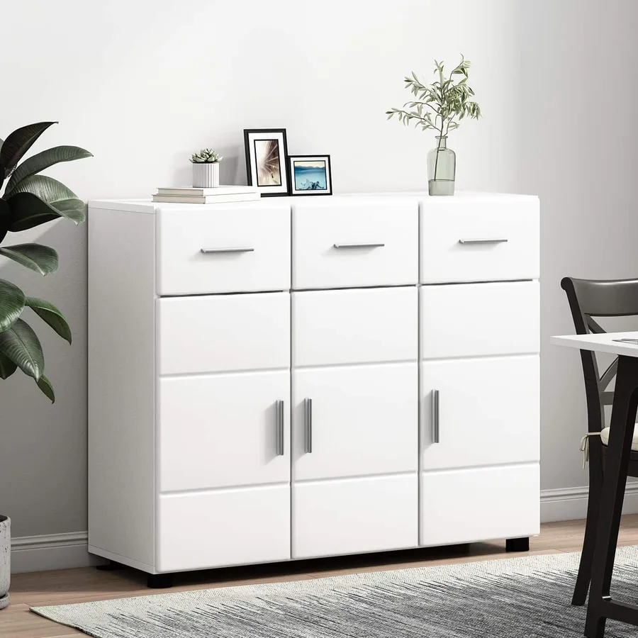 Buffet FLORIN Blanc 88,5 x 30,5 x 73 cm Bois d'ingénierie - 4