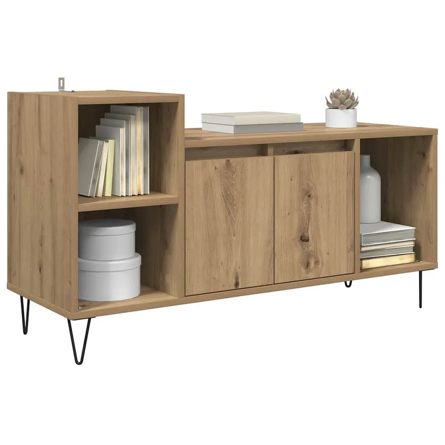 Meuble TV 100 x 35 x 55 cm Chêne artisanal Bois d'ingénierie - 3