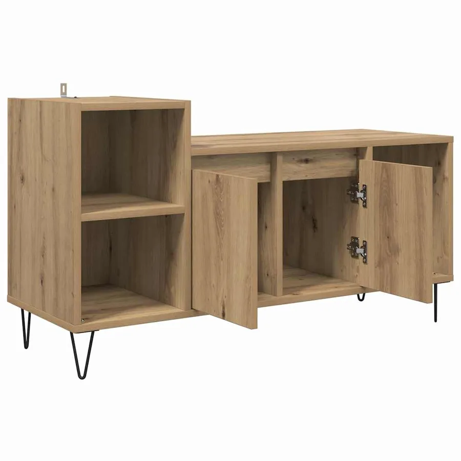 Meuble TV 100 x 35 x 55 cm Chêne artisanal Bois d'ingénierie - 5