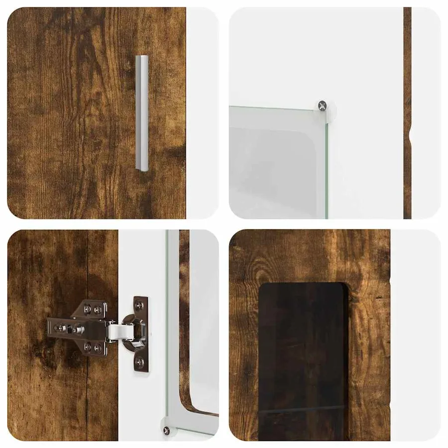 Ensemble meuble TV FLORIN 3 pcs Chêne fumé Bois d'ingénierie - 11