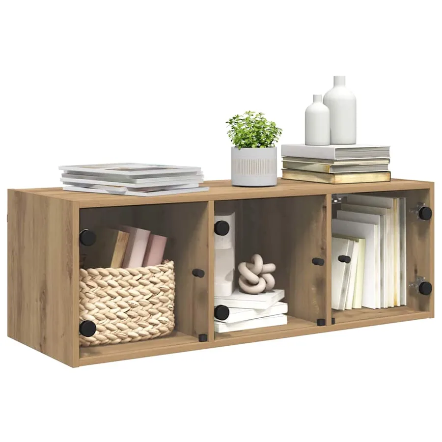 Meuble mural 102 x 37 x 35 cm Bois d'ingénierie Chêne artisanal - 3