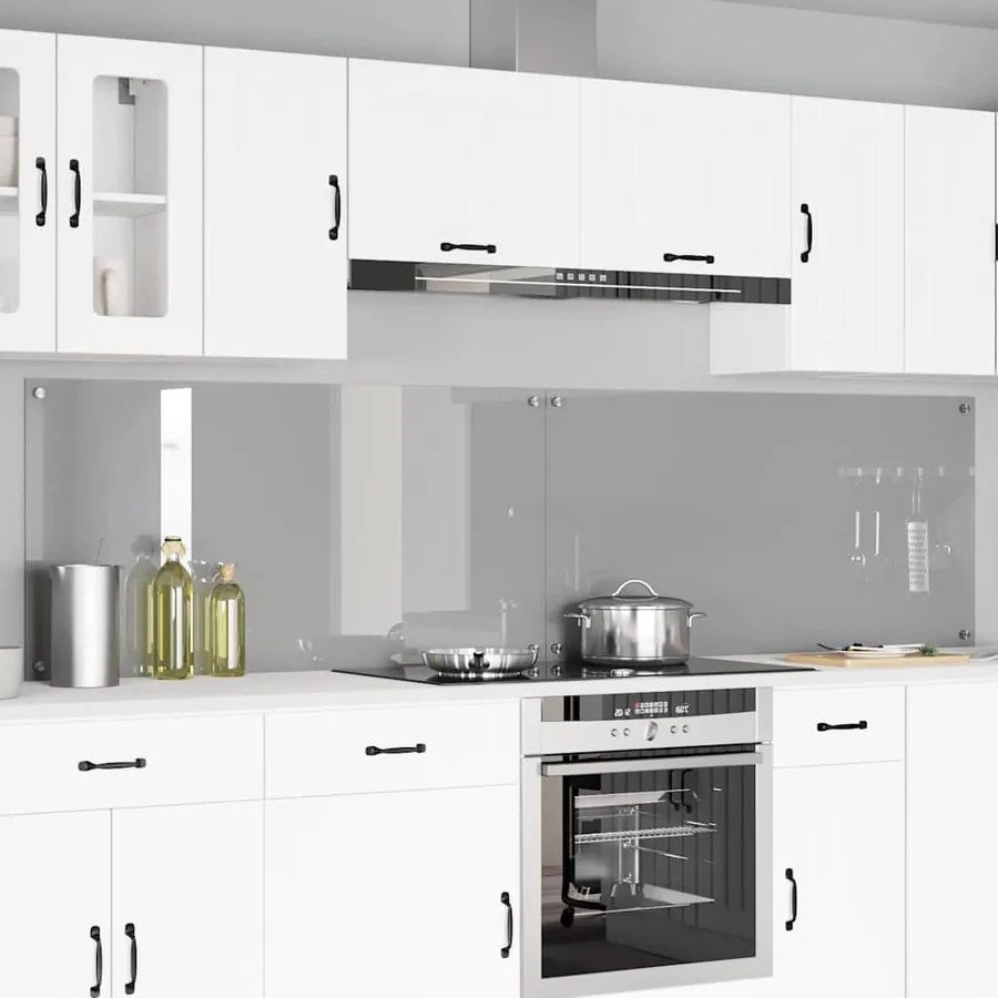 Crédence de cuisine 2 pcs Gris clair 120 x 60 cm verre trempé