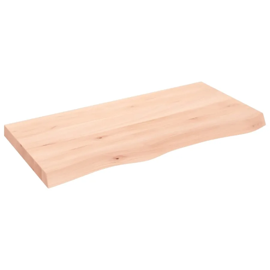 Étagère murale 100x50x(2-6) cm bois de chêne massif non traité - 2