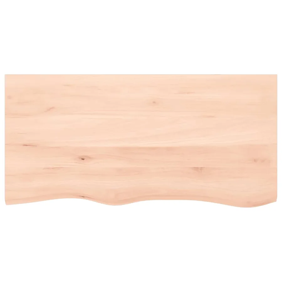 Étagère murale 100x50x(2-6) cm bois de chêne massif non traité - 4