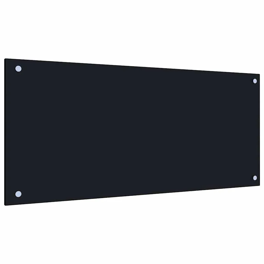 Crédence de cuisine 2 pcs Noir 90 x 40 cm verre trempé - 3