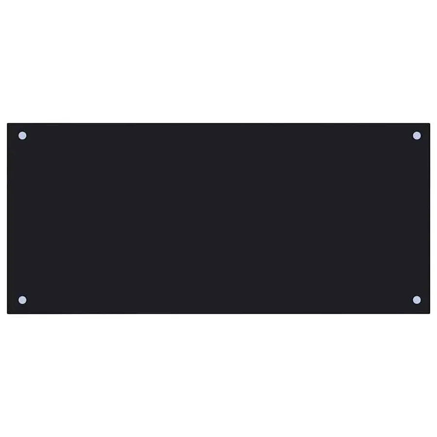 Crédence de cuisine 2 pcs Noir 90 x 40 cm verre trempé - 4