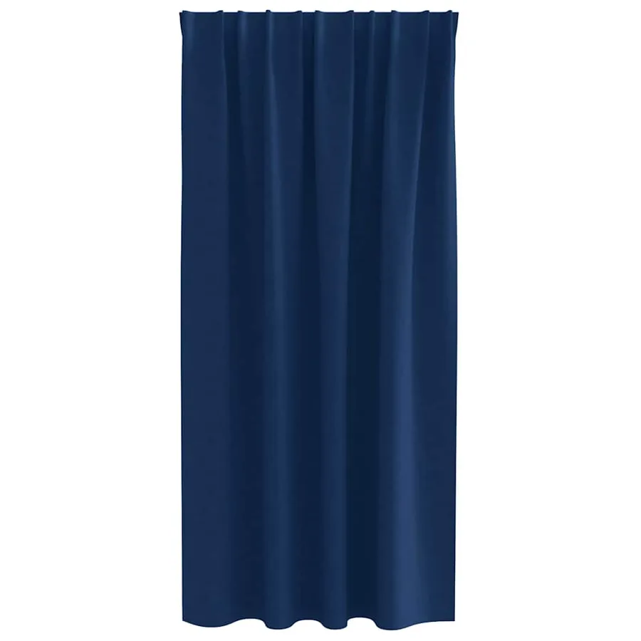 Rideaux occultants avec anneaux 2 pcs Bleu foncé 175 x 140 cm - 4