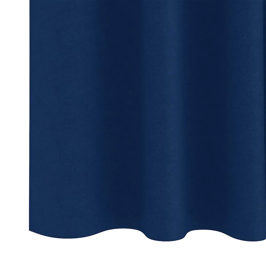 Rideaux occultants avec anneaux 2 pcs Bleu foncé 175 x 140 cm - 6