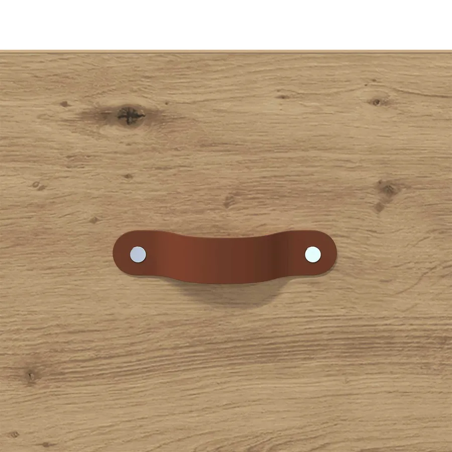 Commode 3-Tiroir Chêne Artisanal 69,5 x 34 x 90 cm - 9
