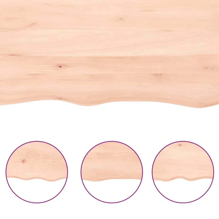 Étagère murale 100x30x(2-4) cm bois de chêne massif non traité - 6