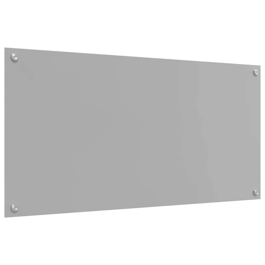 Crédence de cuisine 2 pcs Gris clair 100 x 50 cm verre trempé - 6
