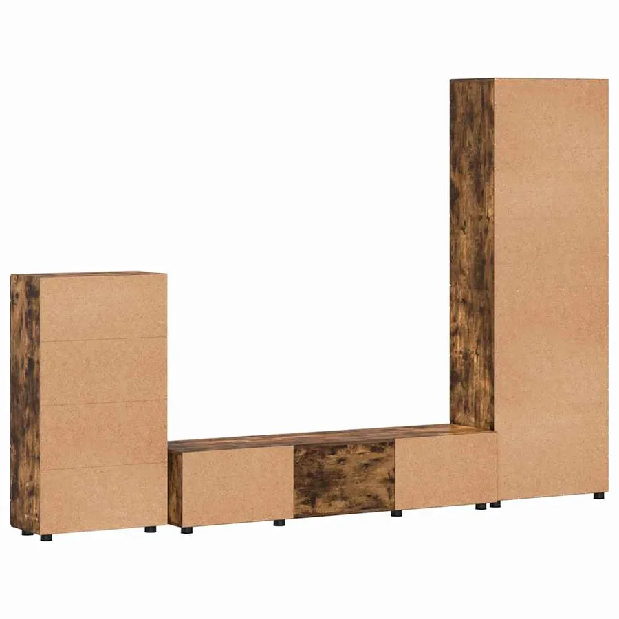 Ensemble meuble TV FLORIN 3 pcs Chêne fumé Bois d'ingénierie - 10