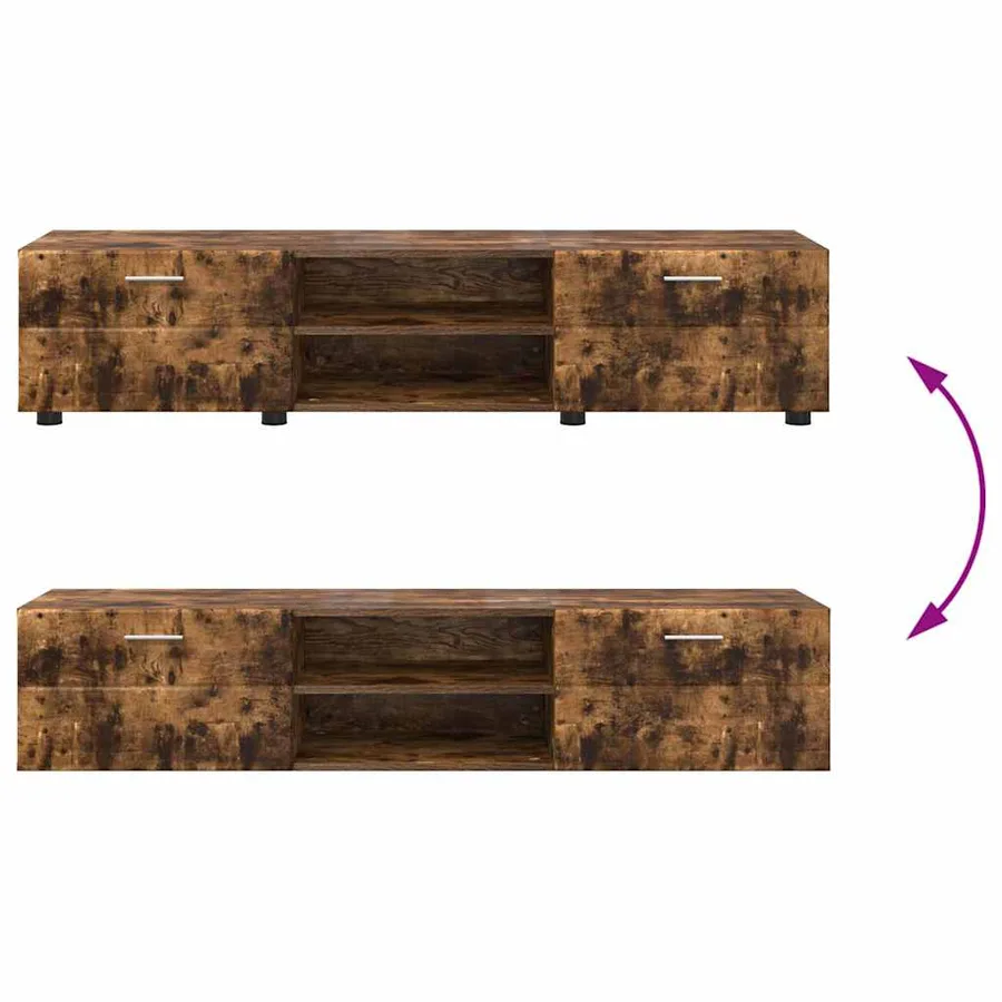 Ensemble meuble TV FLORIN 3 pcs Chêne fumé Bois d'ingénierie - 14