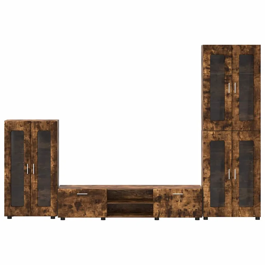 Ensemble meuble TV FLORIN 3 pcs Chêne fumé Bois d'ingénierie - 9