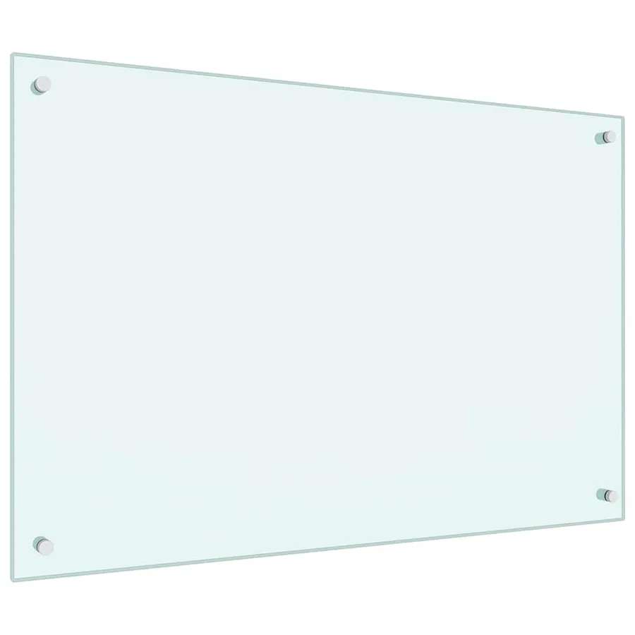 Crédence de cuisine 2 pcs Blanc 90 x 60 cm verre trempé - 3