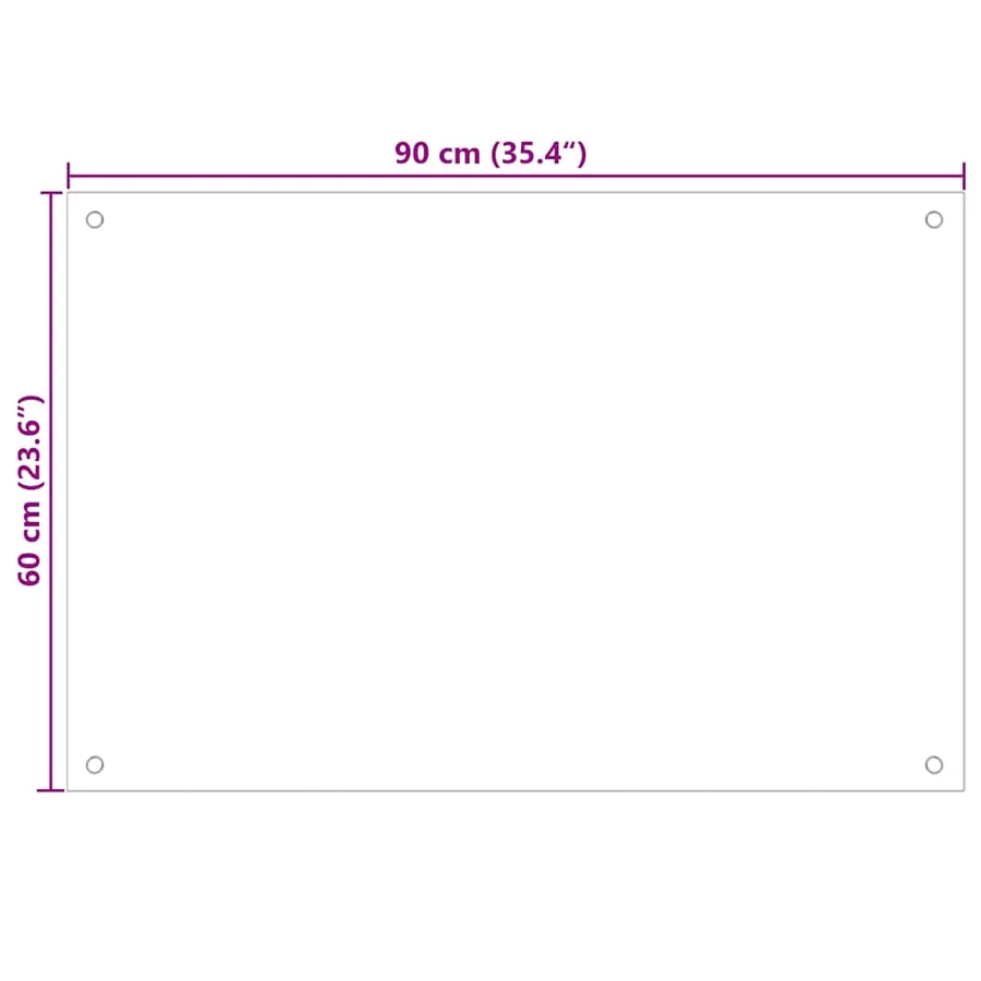 Crédence de cuisine 2 pcs Blanc 90 x 60 cm verre trempé - 8