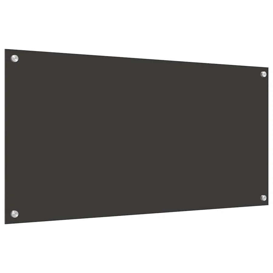 Crédence de cuisine 2 pcs Gris foncé 100 x 50 cm verre trempé - 6