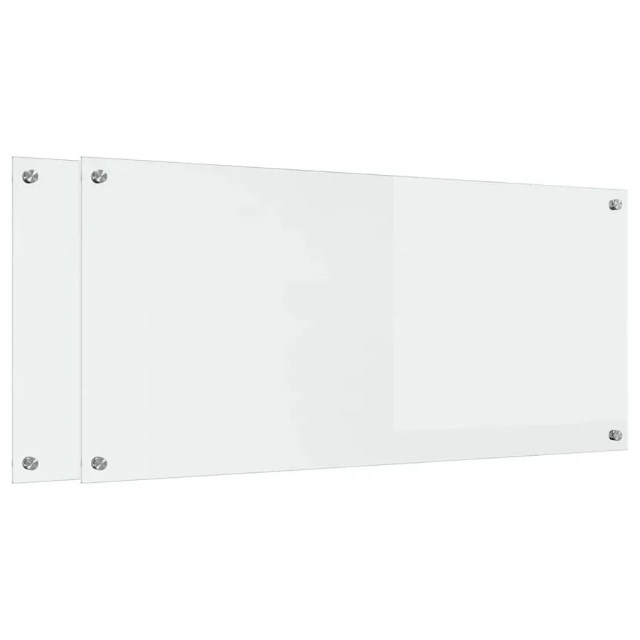 Crédence de cuisine 2 pcs Transparent 110 x 50 cm verre trempé - 2