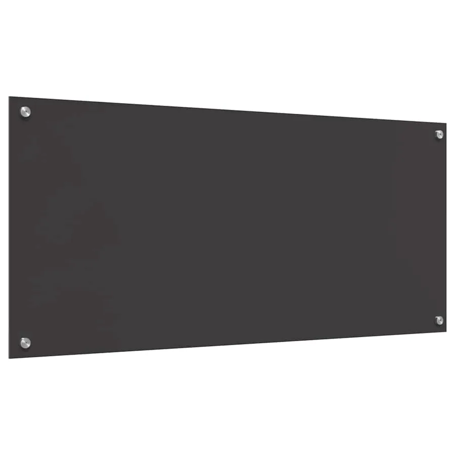 Crédence de cuisine 2 pcs Gris foncé 110 x 50 cm verre trempé - 6